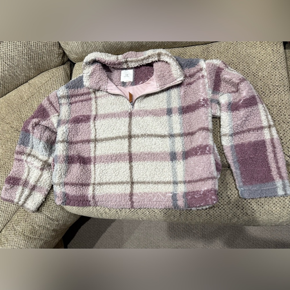 Thread + Supply Plaid Sherpa Pullover